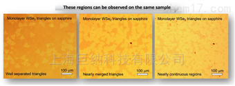 基于藍(lán)寶石襯底的三角形單層二硒化鎢